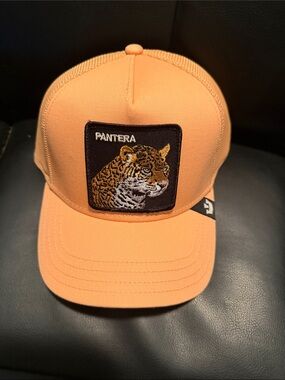 Goorin Bros Orange 'Pantera' Leopard Patch Trucker Hat
